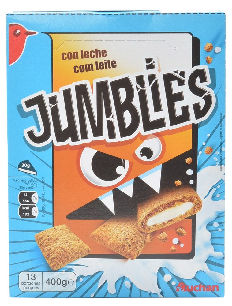 

Подушечки АШАН Красная птица Jumblies с молочной начинкой 400 г