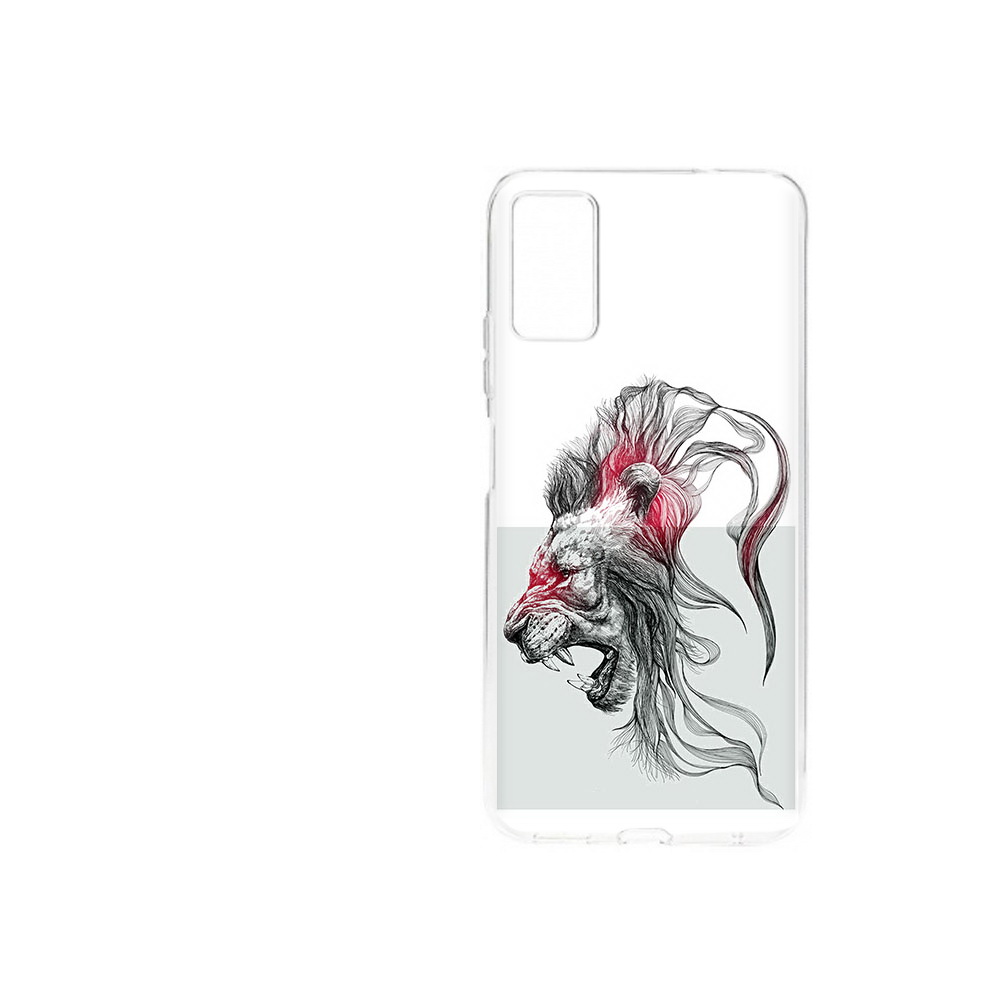 

Чехол MyPads Tocco для ZTE Blade A71 (2021) разъяренный лев (PT226945.474.576), Прозрачный, Tocco