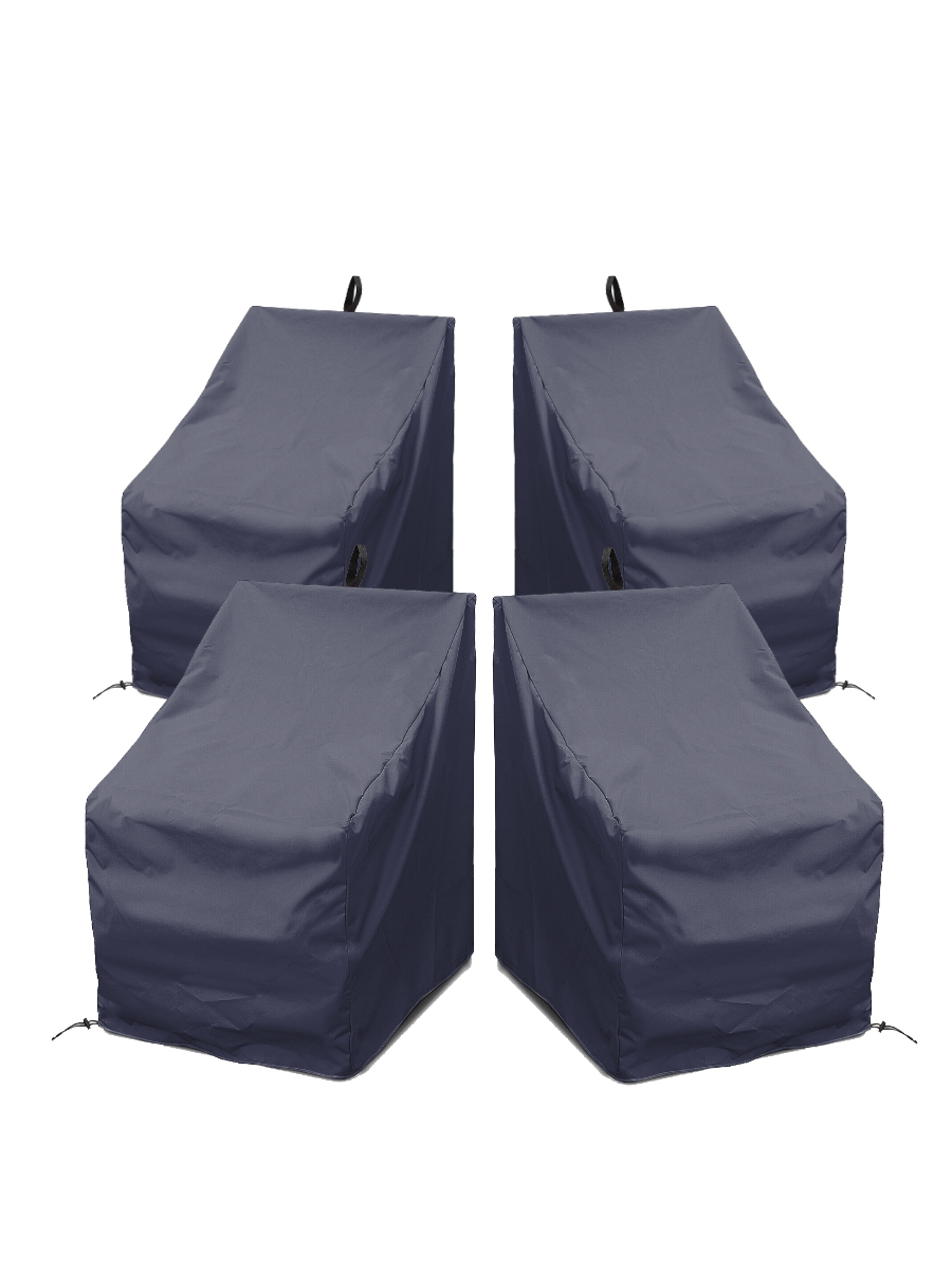 фото Комплект чехлов для стульев tplus 570x570x920 мм 4 шт (оксфорд 210, синий)