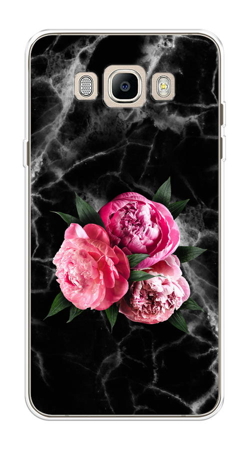 

Чехол на Samsung Galaxy J5 2016 "Букет на черном мраморе", Черный;серый;розовый;зеленый;белый, 22750-1
