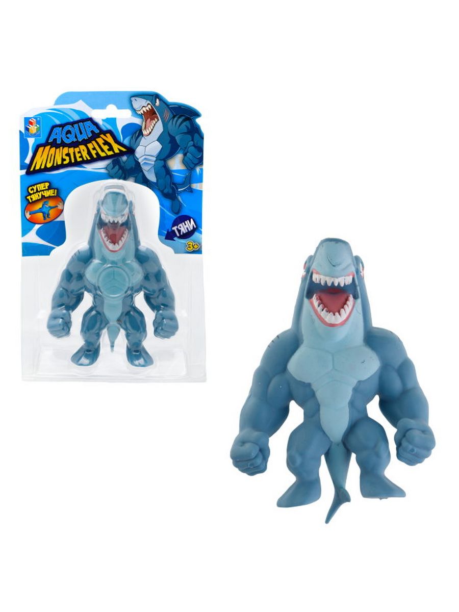 Фигурка 1toy MONSTER FLEX AQUA Акула-Тигр 14см