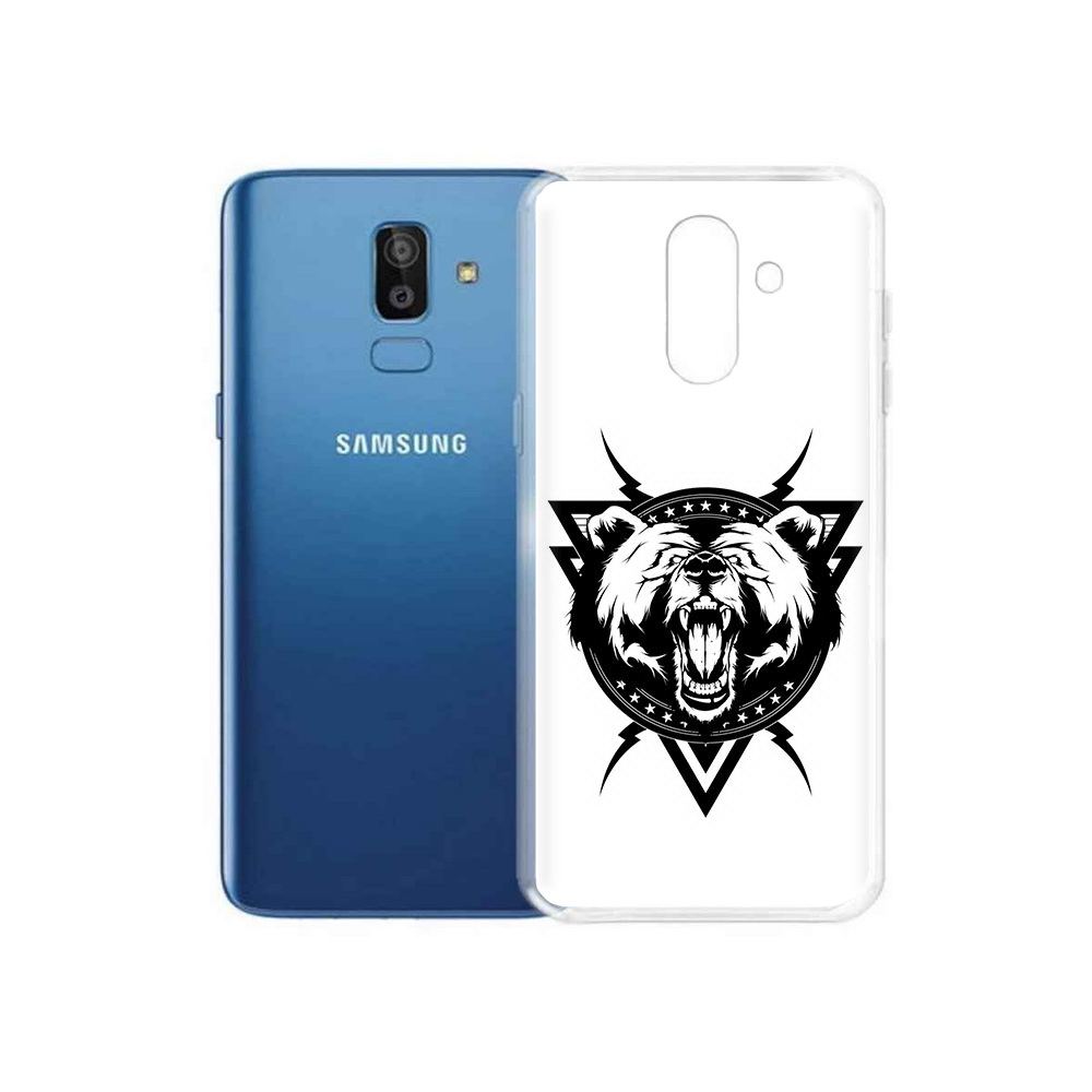 

Чехол MyPads Tocco для Samsung Galaxy J8 медведь в треугольнике (PT226929.592.464), Прозрачный, Tocco