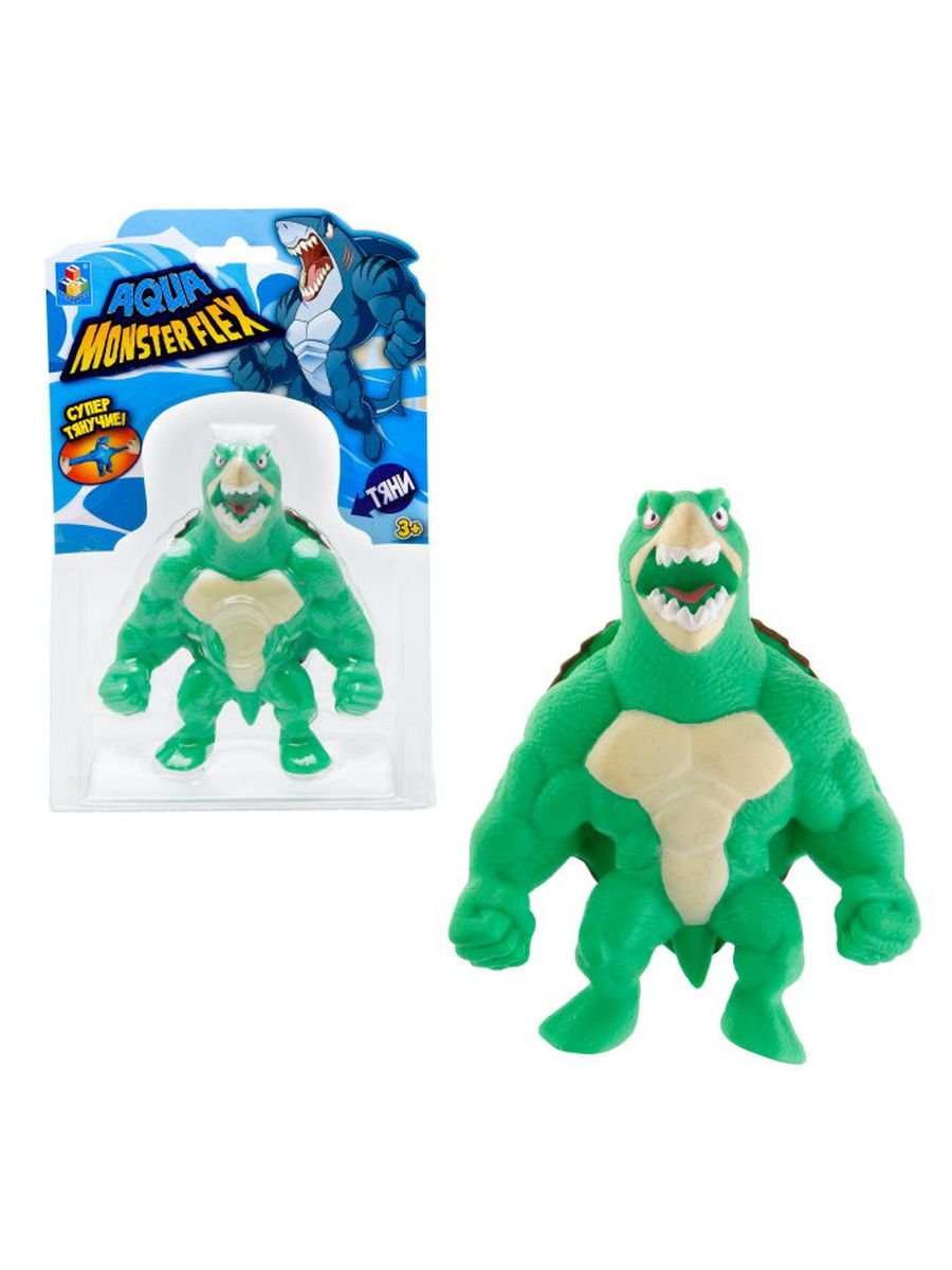 Фигурка 1toy MONSTER FLEX AQUA Черепаха Джим тянущаяся Фигурка 1toy 14см фигурка 1toy зомби панк серия 4 тянущаяся