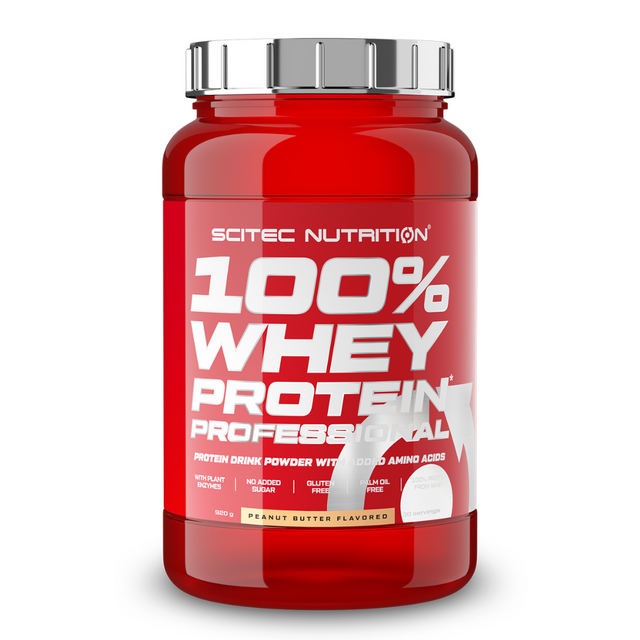 Scitec Nutrition 100% Whey Protein Professional 920 г, арахисовое масло