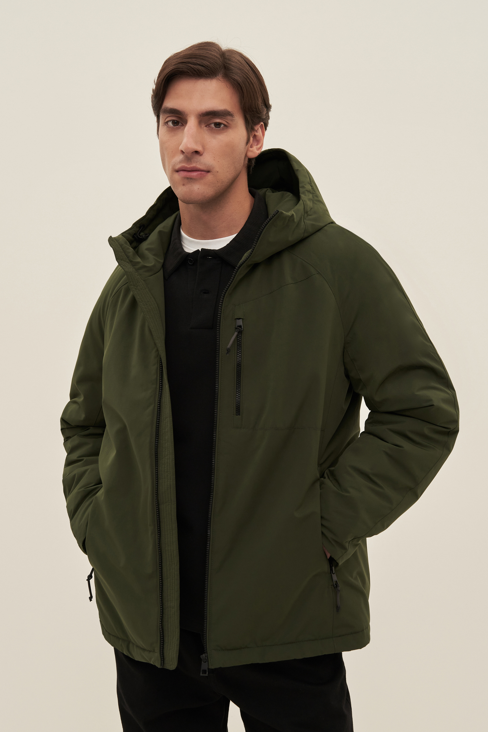 

Куртка мужская Finn Flare FAC22009 хаки 2XL, FAC22009