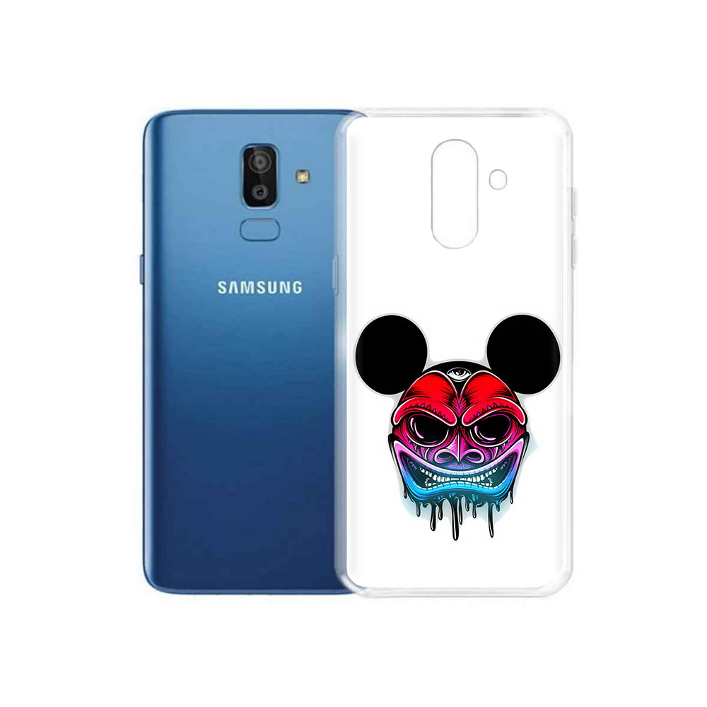 

Чехол MyPads Tocco для Samsung Galaxy J8 микки в маске (PT226929.592.473), Прозрачный, Tocco