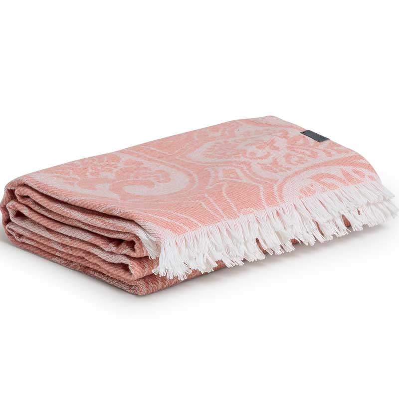 фото Плед gant home french paisley throw 130x180см, персиковый