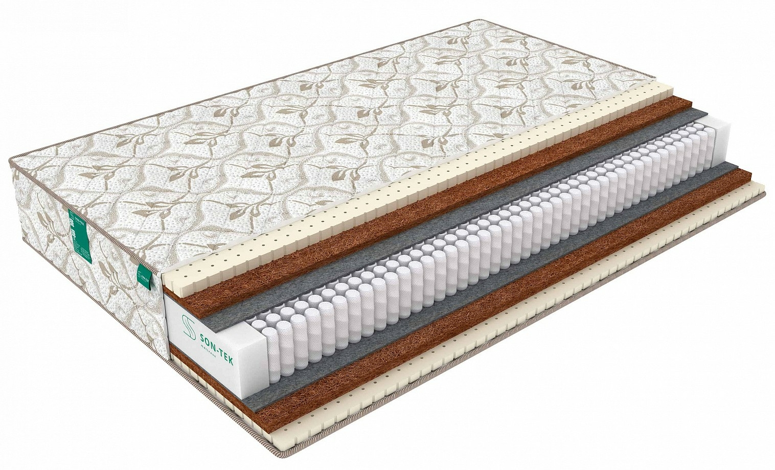 

Матрас Sleeptek Prestige LatexHard Mix 80х215, Белый;бежевый, Perfect Latex Cocos Mix