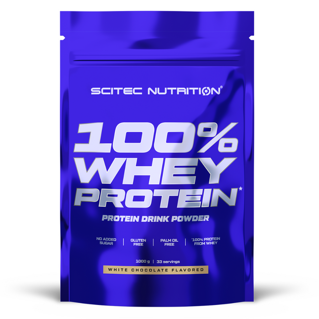 Scitec Nutrition 100% Whey Protein 1000 г, белый шоколад