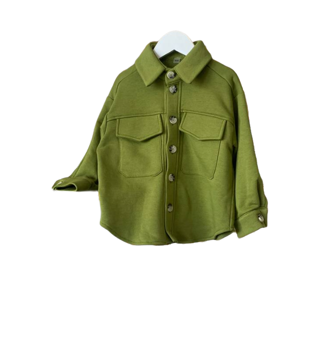 фото Рубашка детская lept olive shirt цв. зеленый р. 122