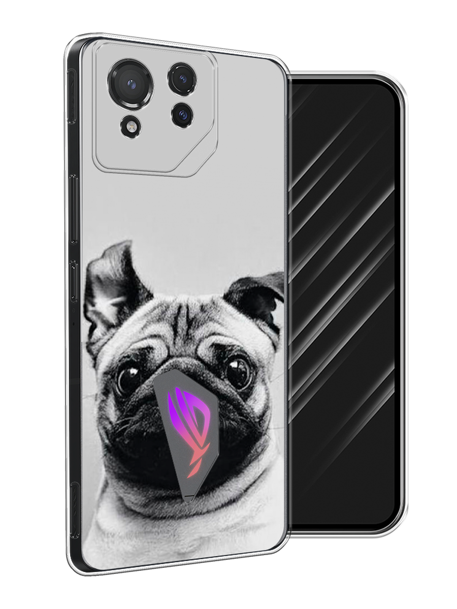 

Чехол Awog на Asus ROG Phone 8 "Ушастый мопс", Серый, 45150-1