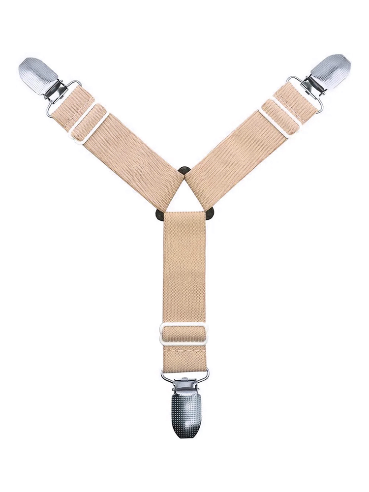 

Держатель для простыни с 3-мя фиксаторами, длина – 100-365 мм, 4 шт., бежевый, Держатель простыни от D1270