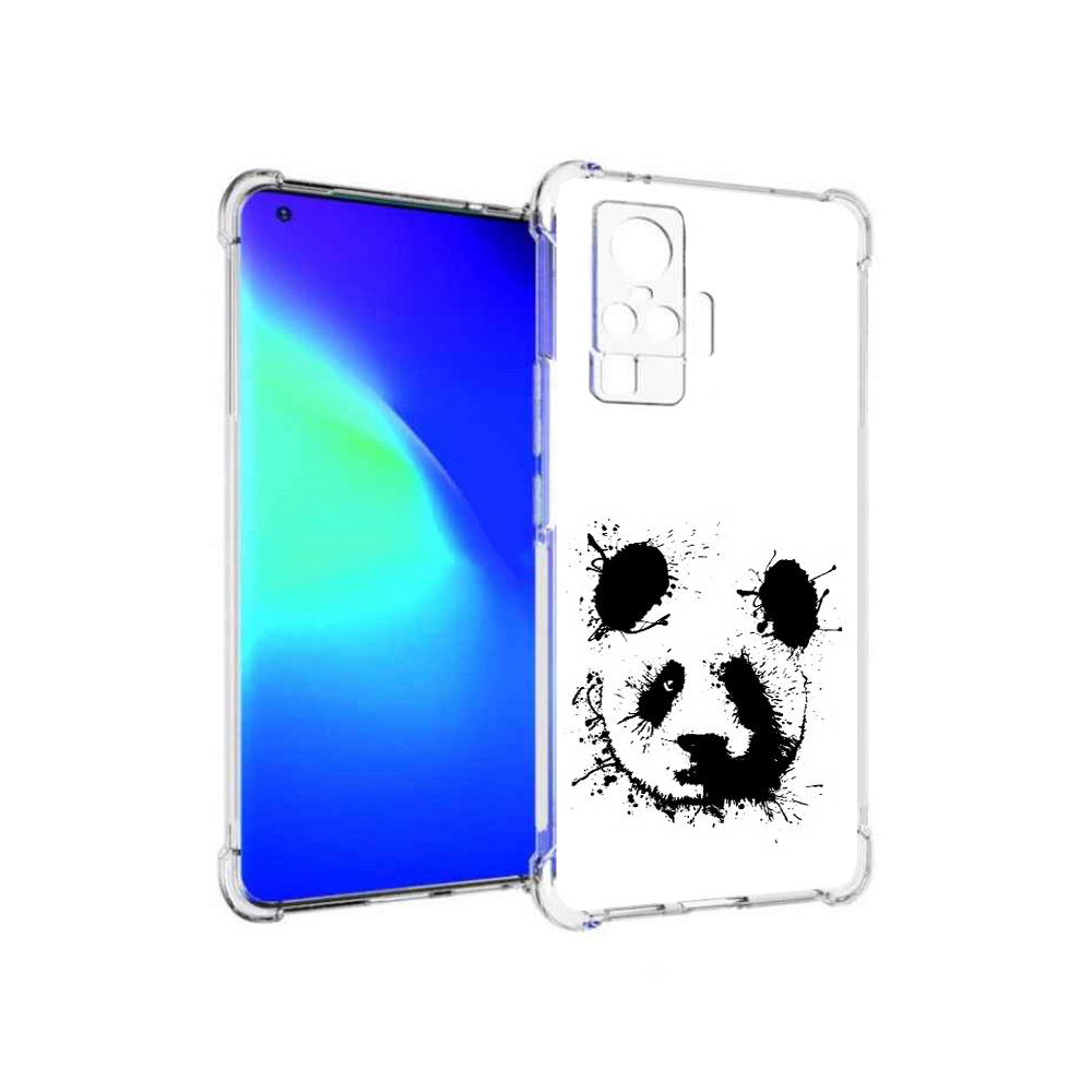 

Чехол MyPads Tocco для Vivo X50 Pro клякса-панда (PT151209.405.389), Прозрачный, Tocco
