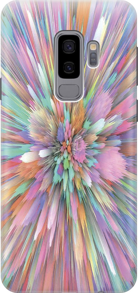 

Силиконовый чехол на Samsung Galaxy S9+ с принтом "Красочный взрыв", Голубой;розовый, 7557