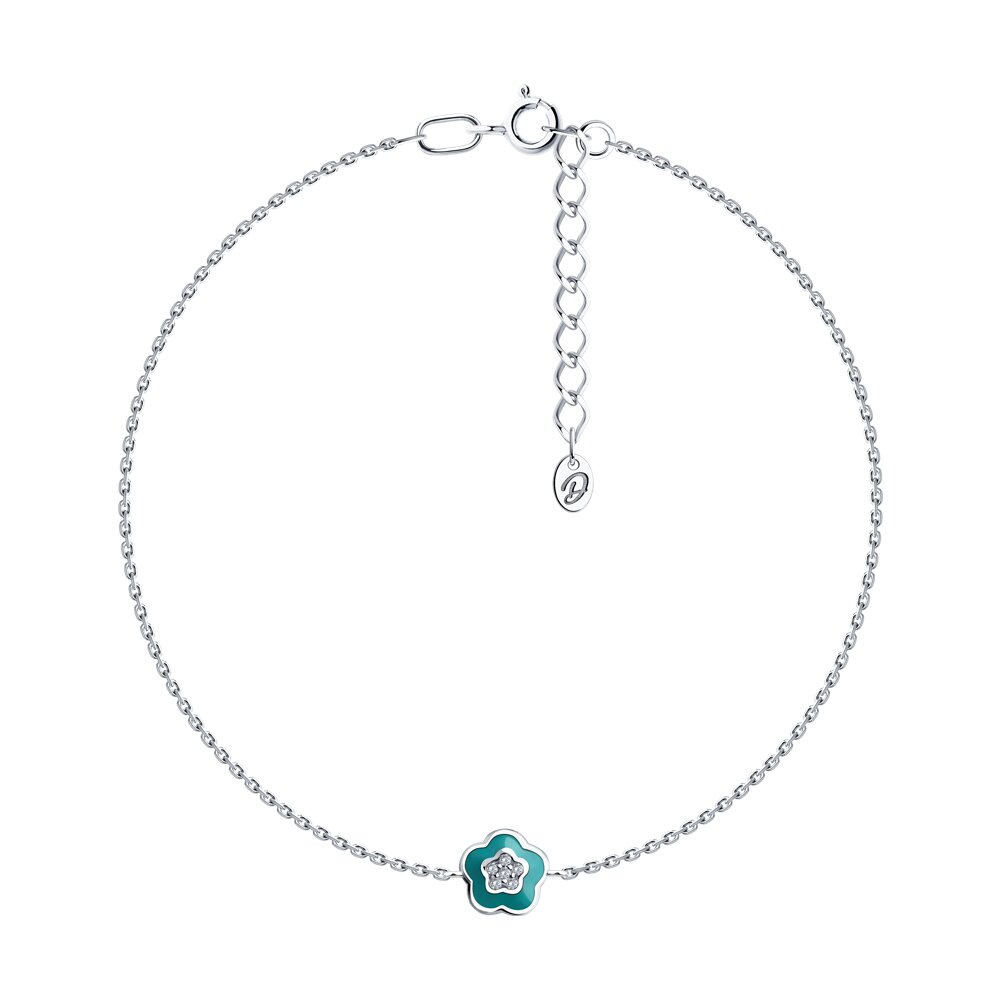 

Браслет из серебра р. 13 Diamant 94-150-02148-1, фианит/эмаль, 94-150-02148-1