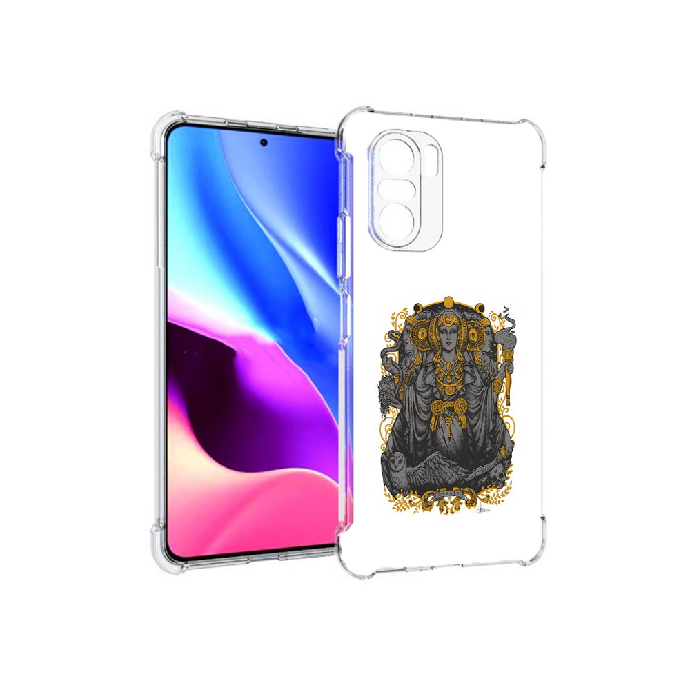 Чехол MyPads Tocco для Xiaomi Redmi K40 божество с золотыми элементами (PT158239.260.241)