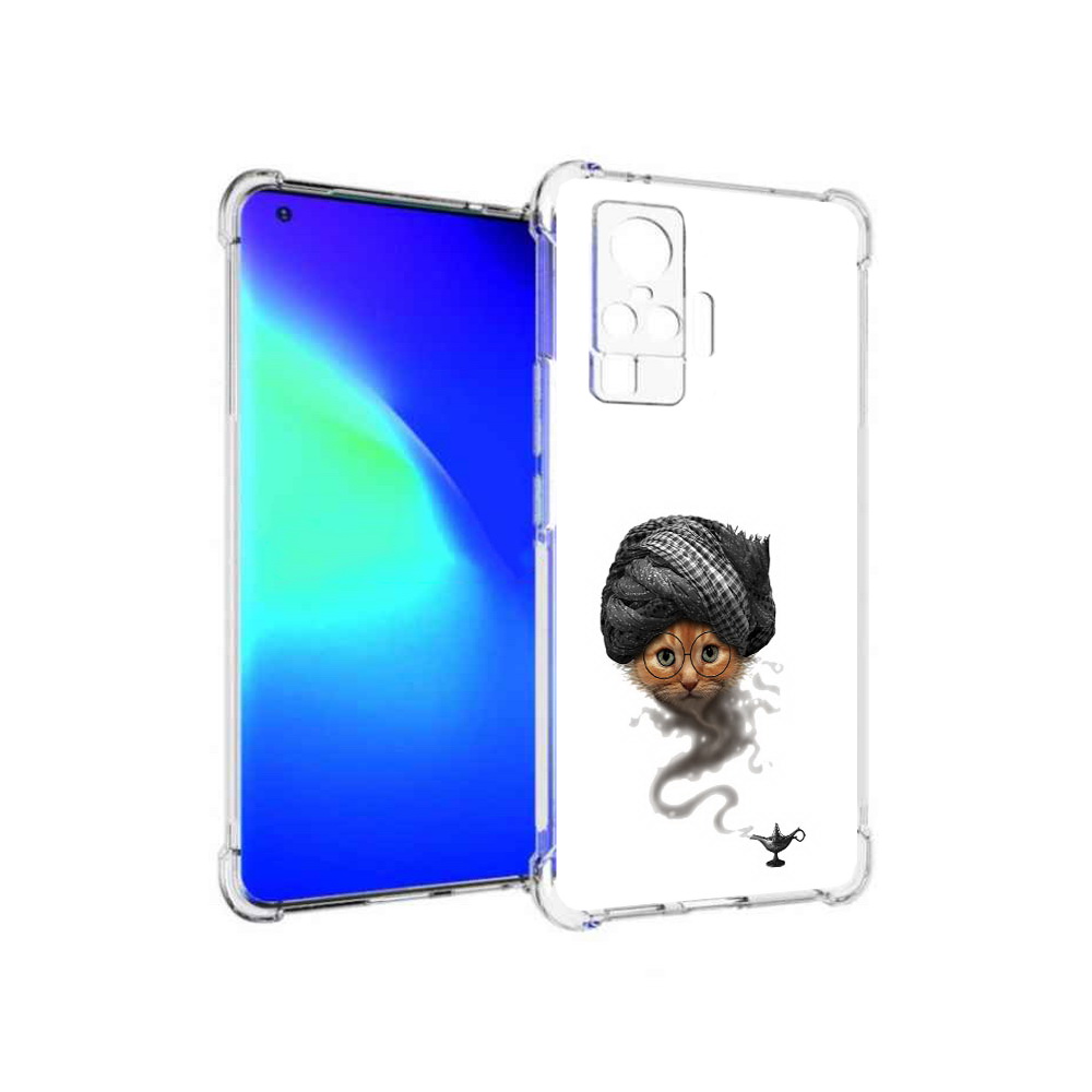 

Чехол MyPads Tocco для Vivo X50 Pro кот джин (PT151209.405.398), Прозрачный, Tocco