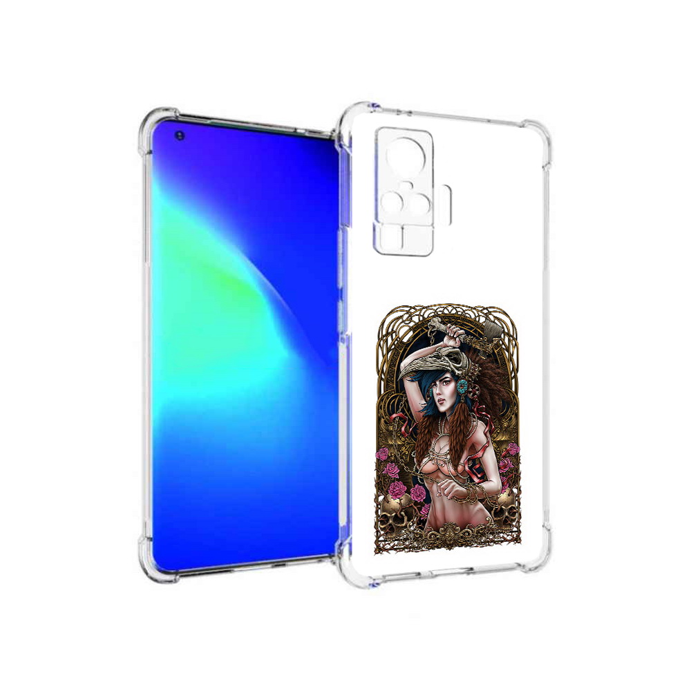 

Чехол MyPads Tocco для Vivo X50 Pro красивая девушка рисунок (PT151209.405.407), Прозрачный, Tocco