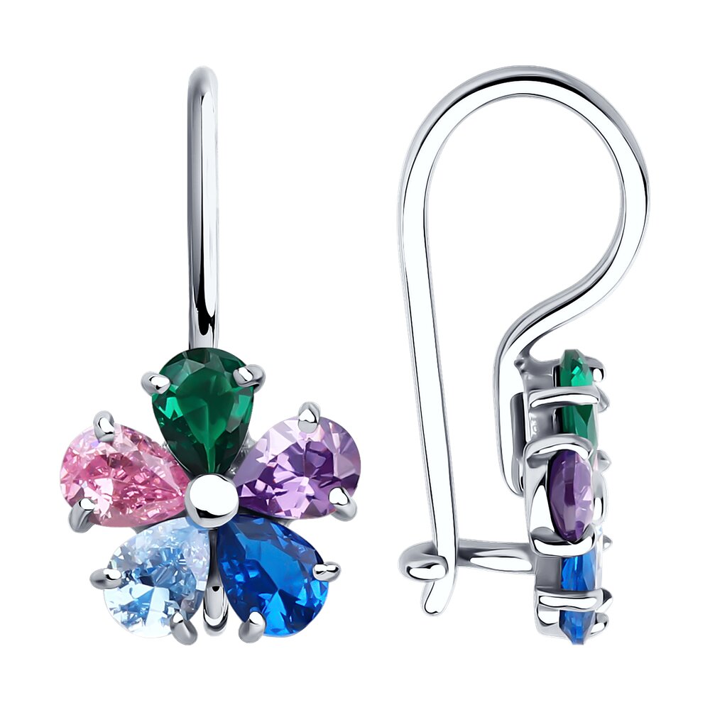 

Серьги из серебра Diamant 94-120-02162-1, фианит, 94-120-02162-1