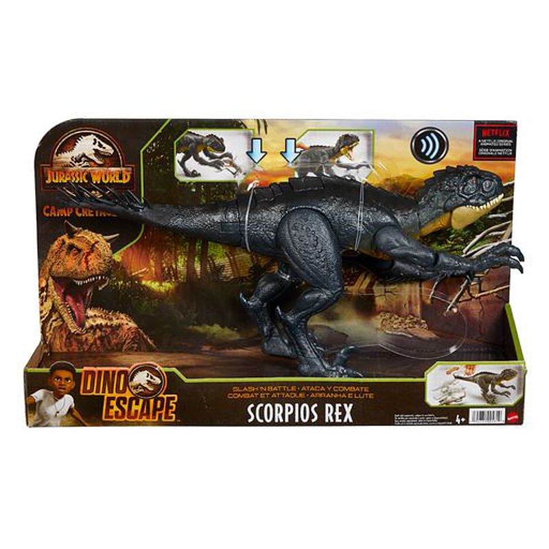 Фигурка динозавра Jurassic World Slash & Battle Скорпиос Рекс, HCB03