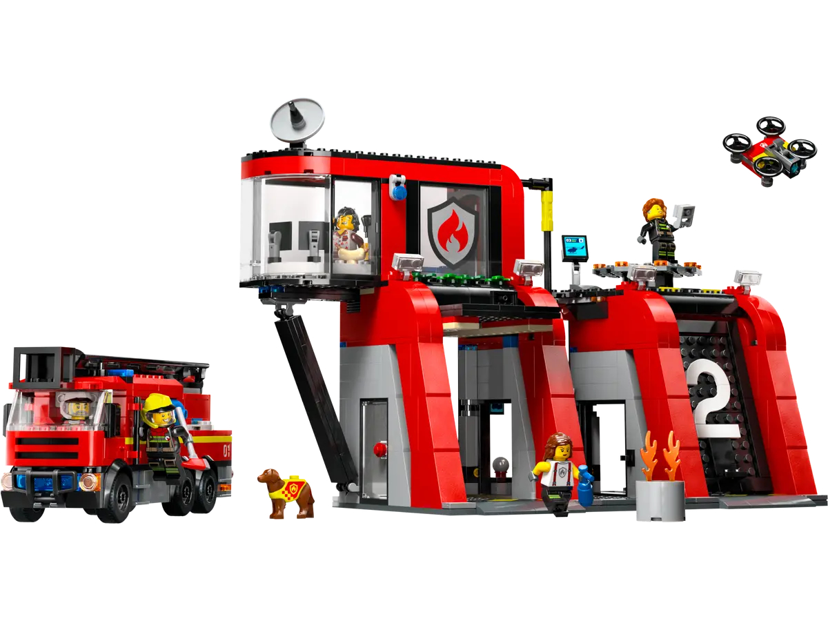 Конструктор Lego City Vehichles Fire Station with Fire Truck, 60414