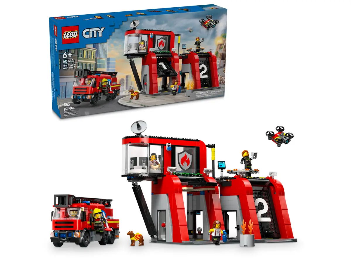 Конструктор Lego City Пожарная станция с пожарной машиной, 60414