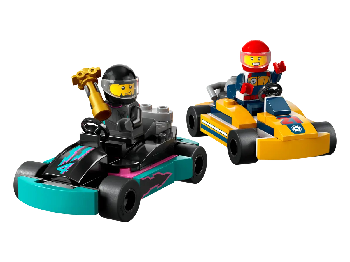 Конструктор Lego City Vehichles Go Karts and Race Drivers, 60400