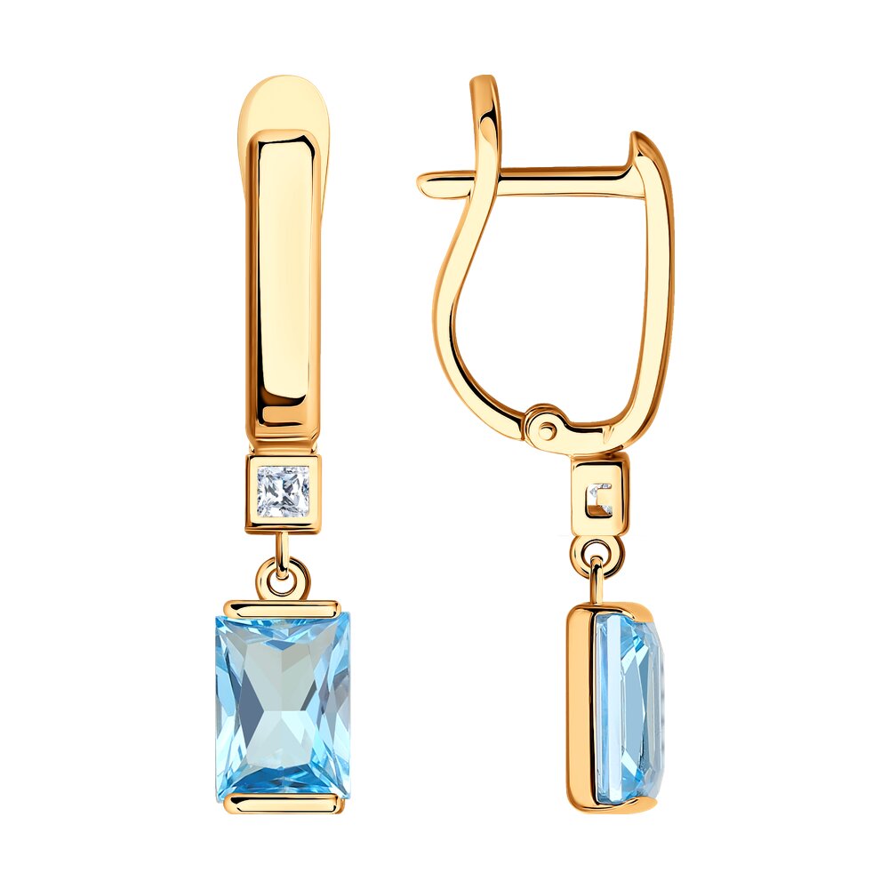 

Серьги из золота SOKOLOV 728596, фианит/топаз, 728596