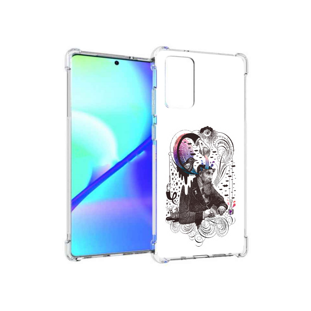 

Чехол MyPads Tocco для Samsung Galaxy Note 20 абстракция думающий мужчина, Прозрачный, Tocco