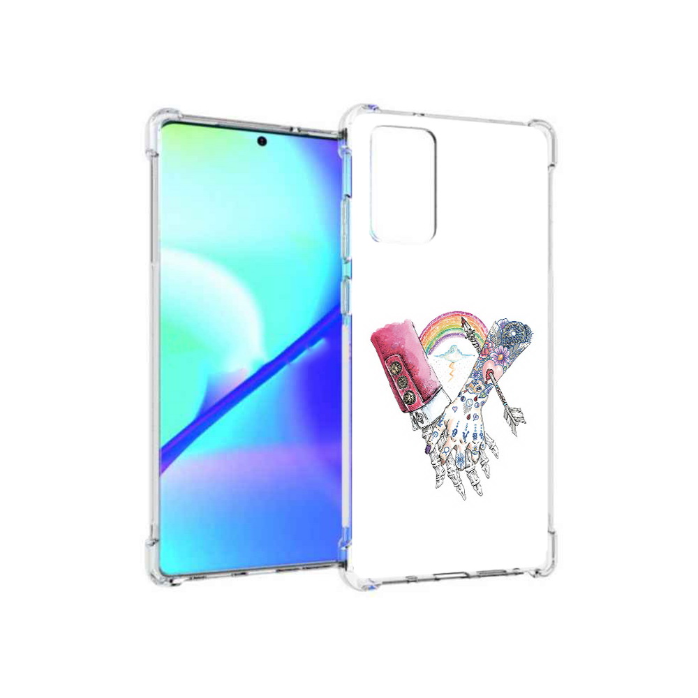 Чехол MyPads Tocco для Samsung Galaxy Note 20 абстракция руки в татуировках