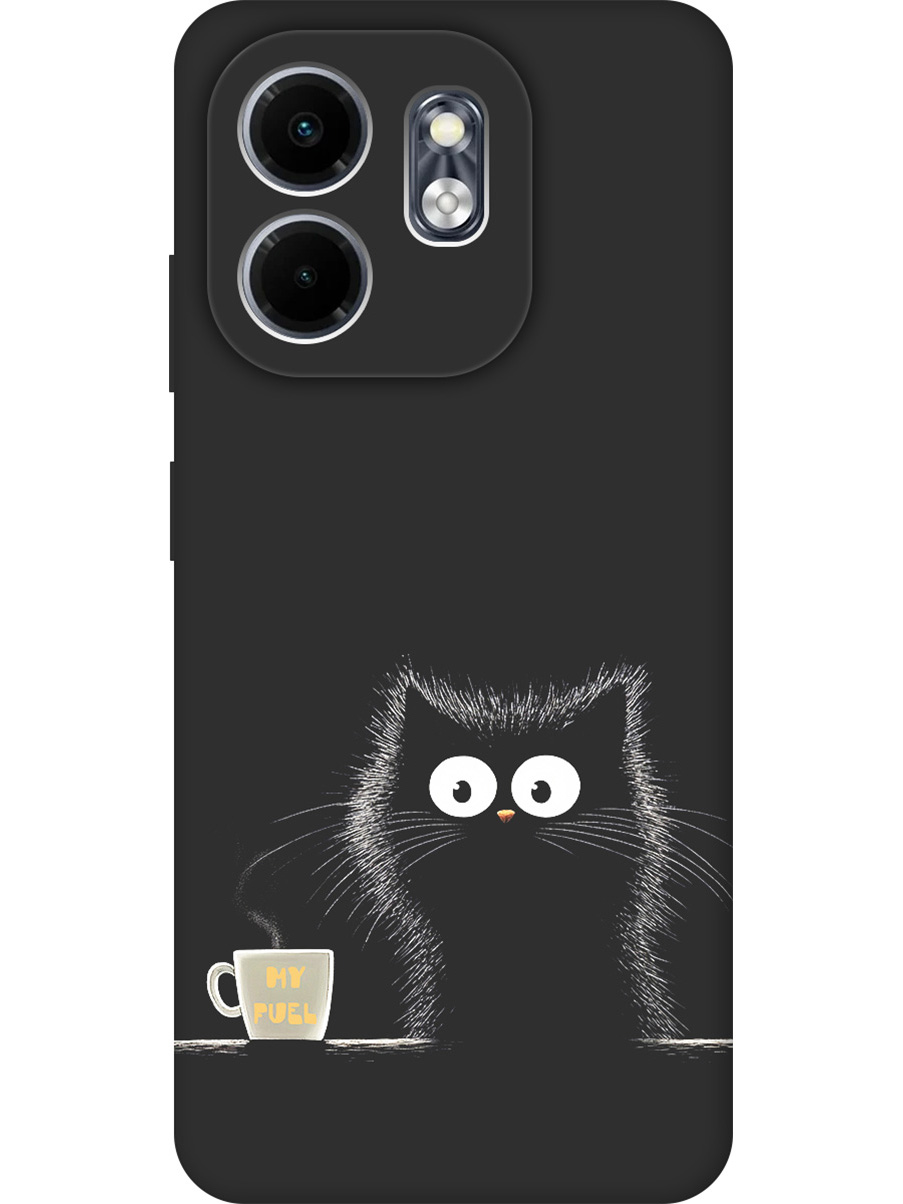

Силиконовый чехол на Infinix Hot 50i/Smart 9 с принтом "Котик и кофе" матовый черный, Черный;белый;коричневый, 786719312