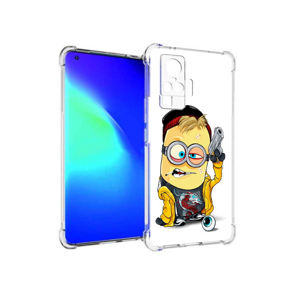 

Чехол MyPads Tocco для Vivo X50 Pro миньон бандит (PT151209.405.475), Прозрачный, Tocco