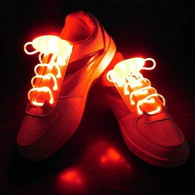 фото Шнурки для обуви с led подсветкой nonstopika laces 80 белые 80 см