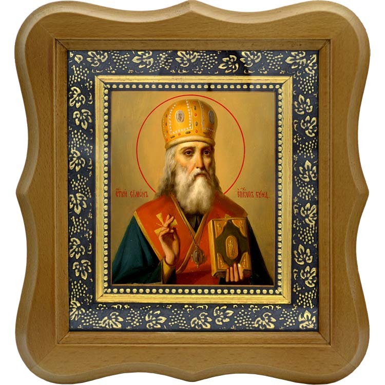 

Симон Печерский, Владимирский, Суздальский, епископ, святитель. Икона на холсте.