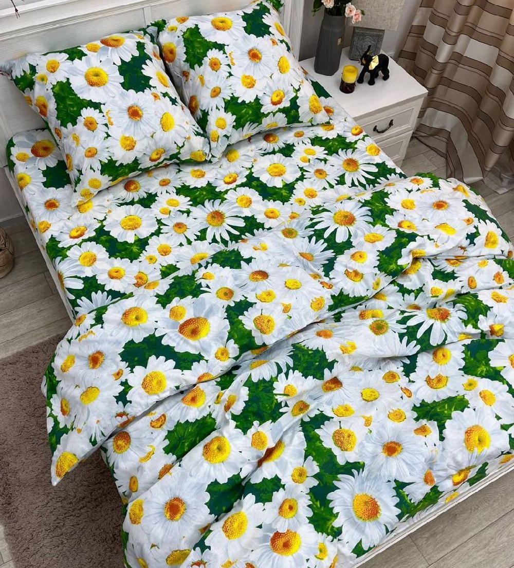 

Простыня Mercury Home Ромашковое поле 2 СП 180x220 Бязь, Ромашковое поле