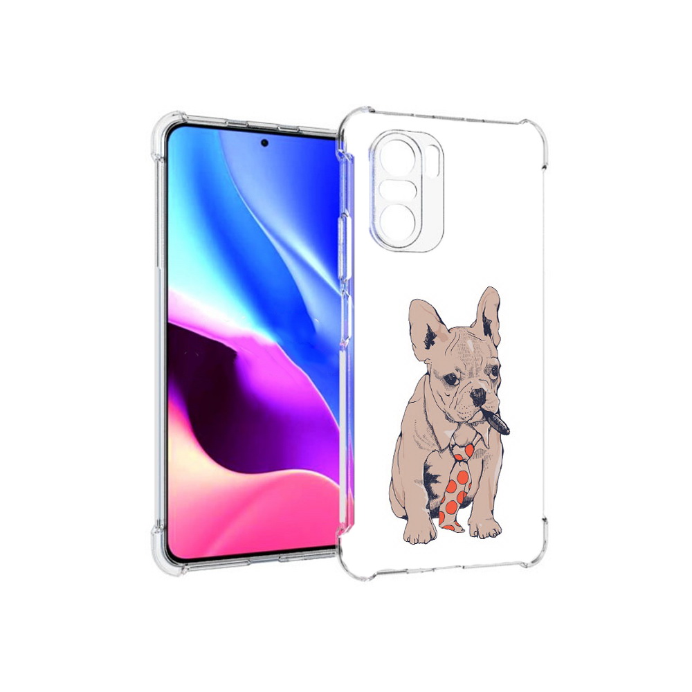 

Чехол MyPads Tocco для Xiaomi Redmi K40 бульдог с сигарой (PT158239.260.250), Прозрачный, Tocco