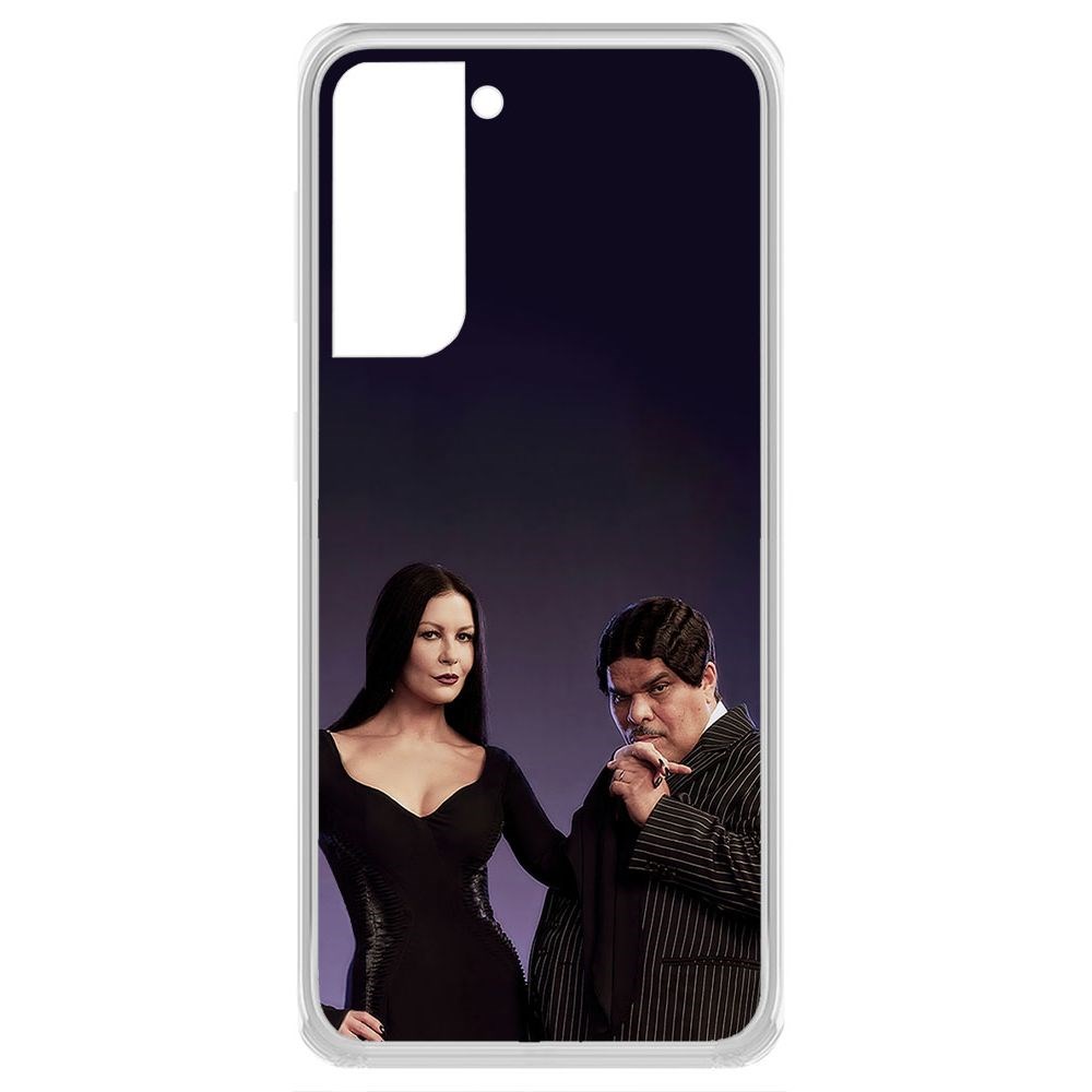 

Чехол-накладка Уэнсдей Аддамс - Мортиша и Гомес для Samsung Galaxy S21 (G991), Прозрачный