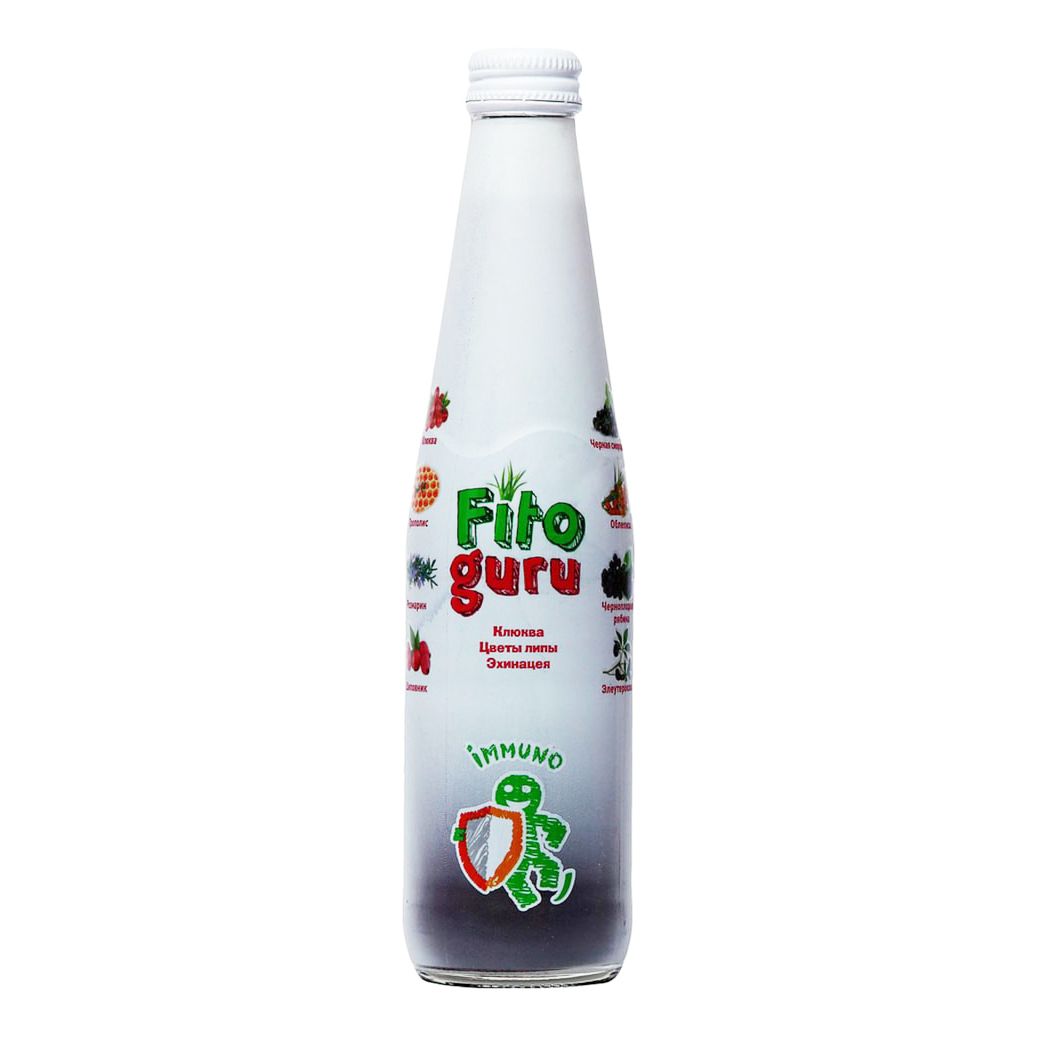 Напиток сокосодержащий Fitoguru клюква-липа-эхинацея 330 мл