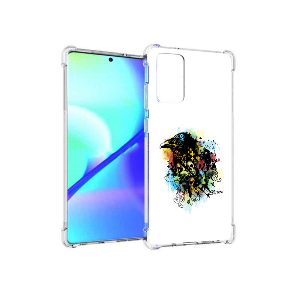 Чехол MyPads Tocco для Samsung Galaxy Note 20 ворон и черепа (PT152536.527.273)