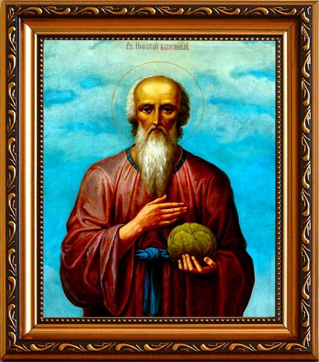 

Николай Кочанов Блаженный, Христа ради юродивый Новгородский. Копия старинной.