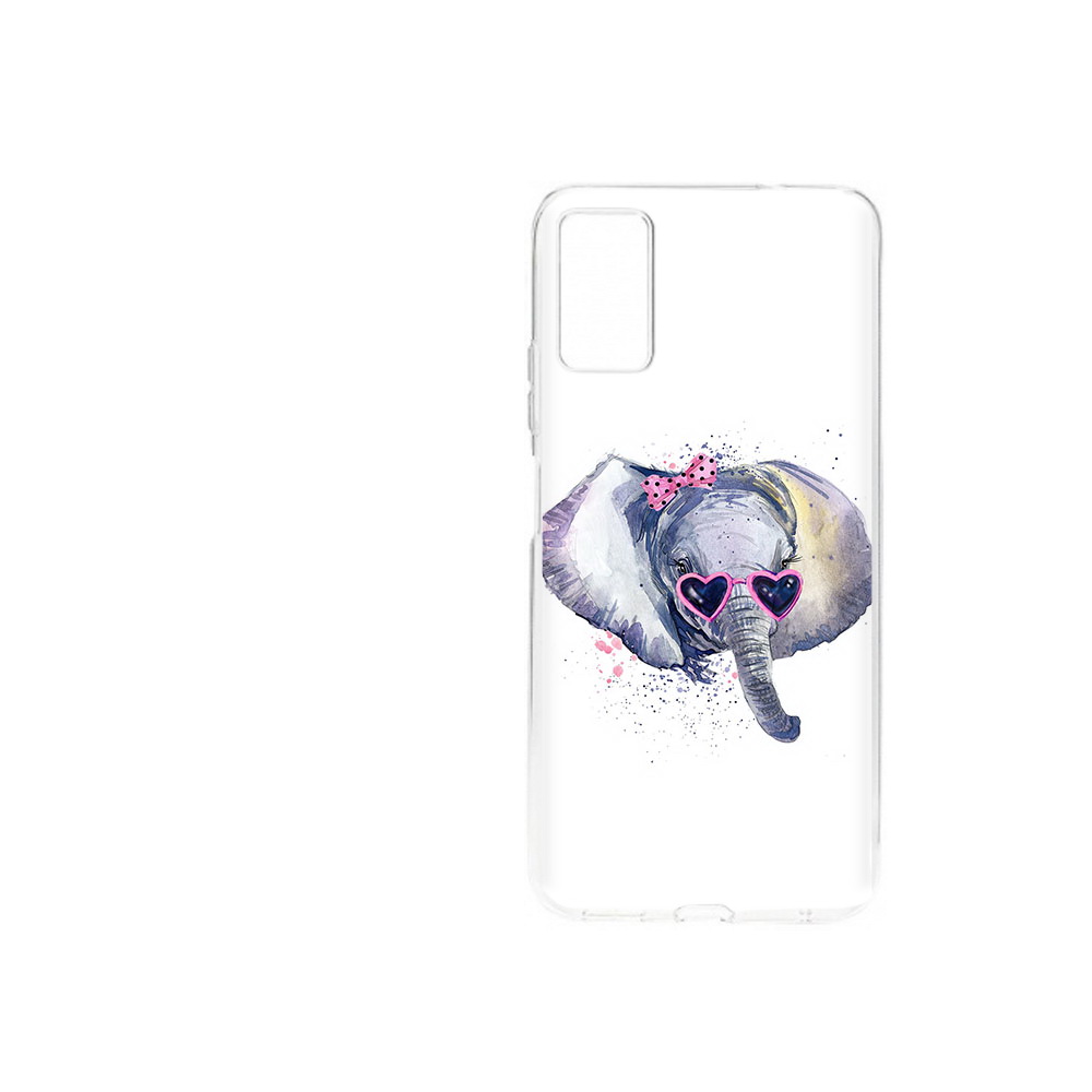 

Чехол MyPads Tocco для ZTE Blade A71 (2021) слоник в очках (PT226945.474.608), Прозрачный, Tocco
