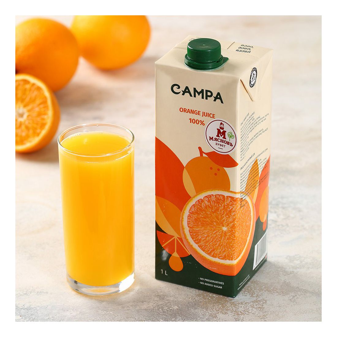 

Сок МясновЪ БУФЕТ Campa апельсиновый 1 л