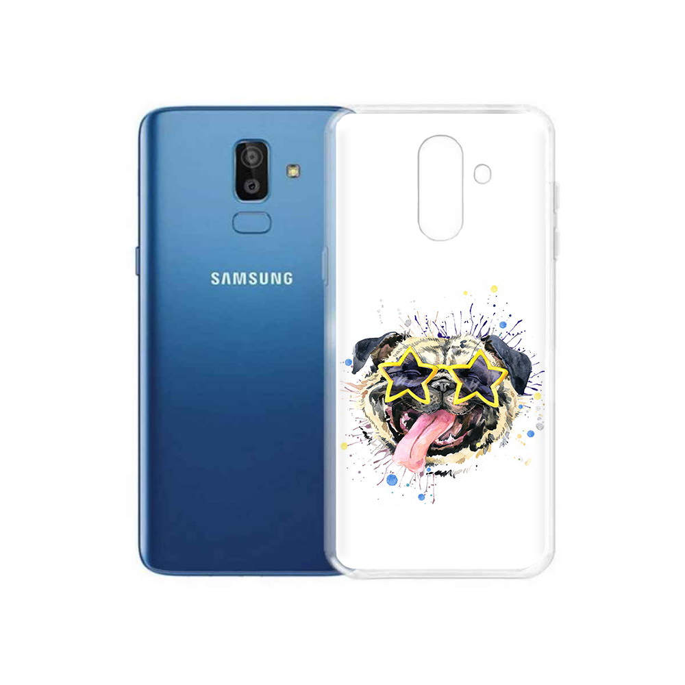 

Чехол MyPads Tocco для Samsung Galaxy J8 мопс боксер (PT226929.592.482), Прозрачный, Tocco
