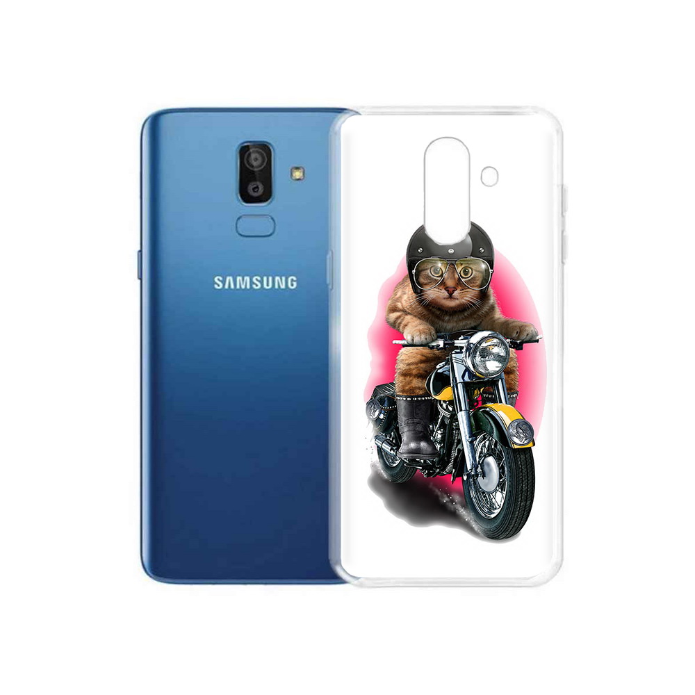 

Чехол MyPads Tocco для Samsung Galaxy J8 мото-кот (PT226929.592.485), Прозрачный, Tocco