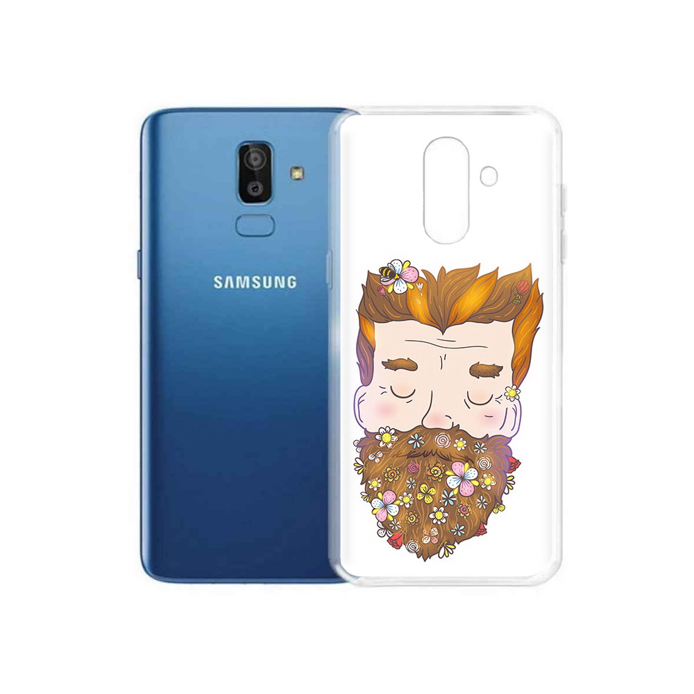 

Чехол MyPads Tocco для Samsung Galaxy J8 мужчина с цветами в бороде (PT226929.592.489), Прозрачный, Tocco
