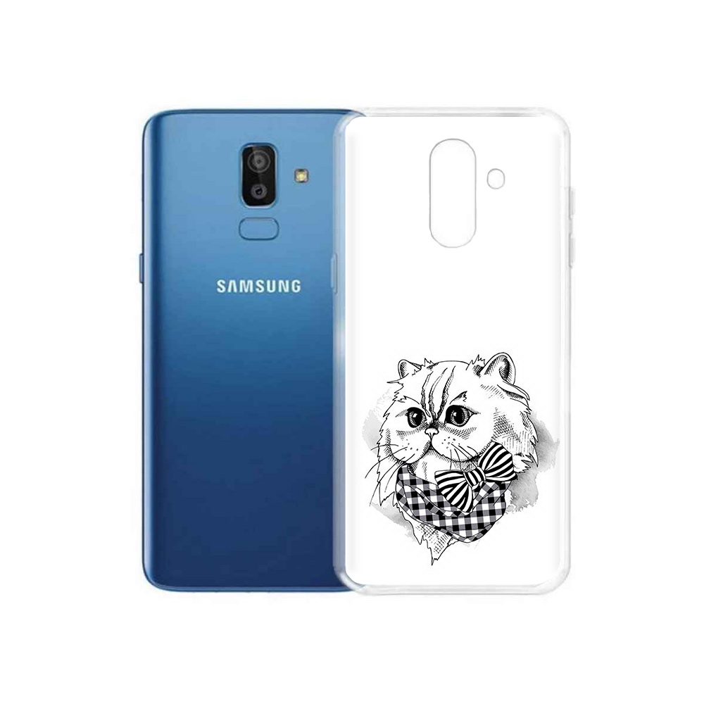 

Чехол MyPads Tocco для Samsung Galaxy J8 нарисованная красивая кошечка (PT226929.592.503), Прозрачный, Tocco