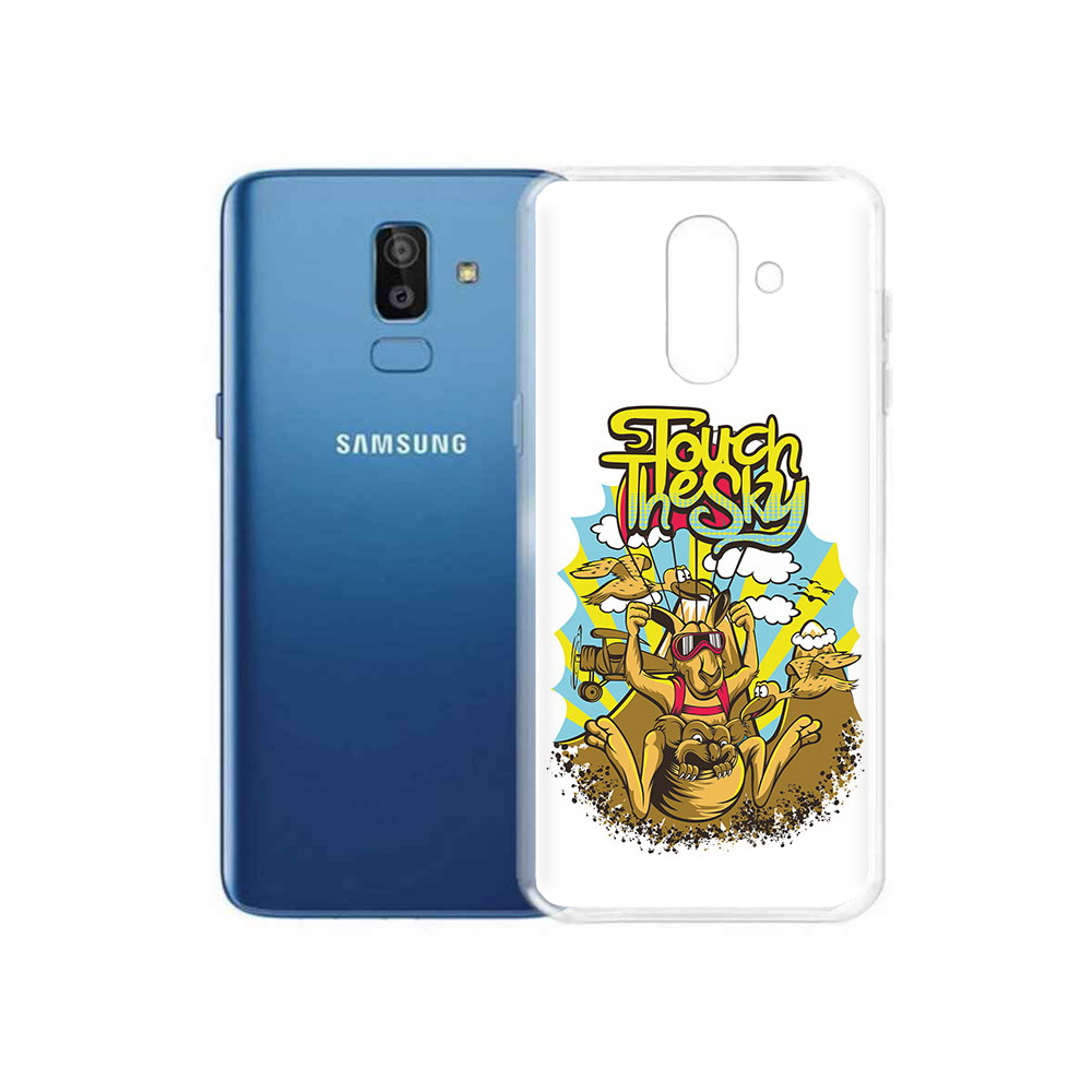 

Чехол MyPads Tocco для Samsung Galaxy J8 нарисованное кенгуру комикс (PT226929.592.505), Прозрачный, Tocco