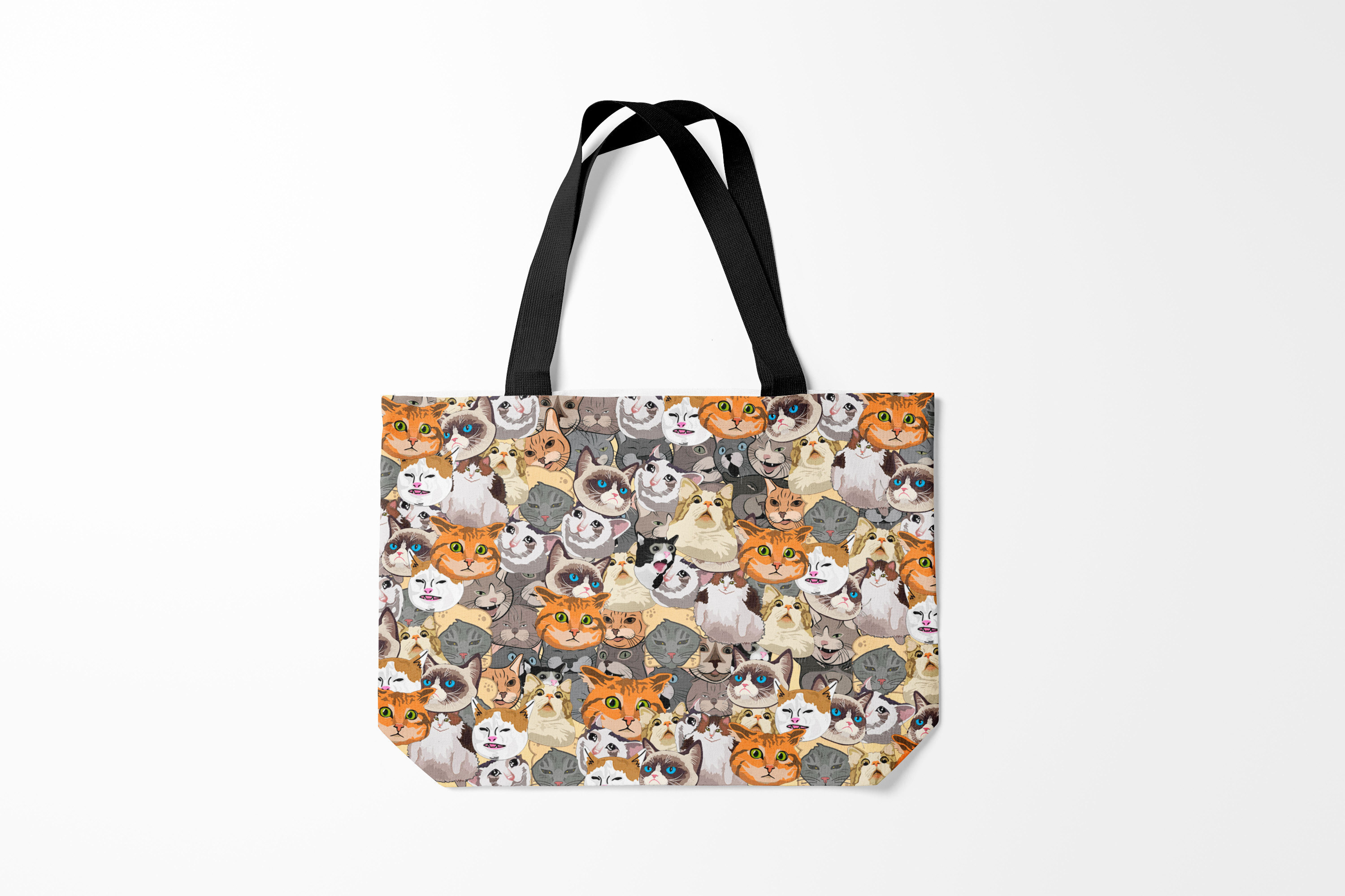 

Сумка шoппер унисекс Burnettie Кот мем ALL CATS MEMES, серый, Кот мем ALL CATS MEMES