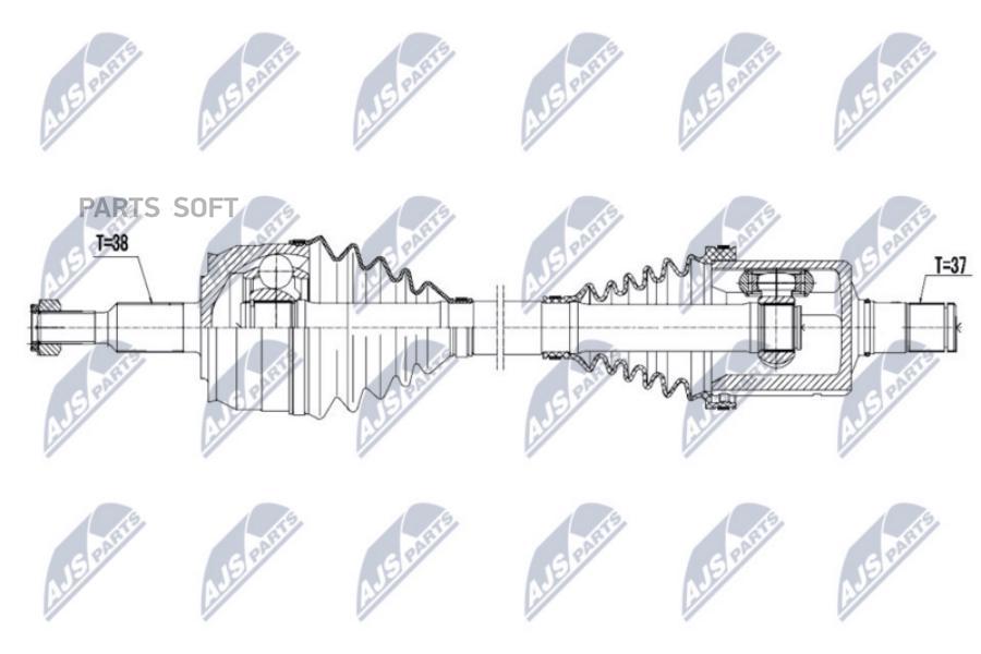 

NTY 'NPWVW129 Полуось vw t5 2.0tdi,2.0bitdi 09- /lewa,atm/ 1шт