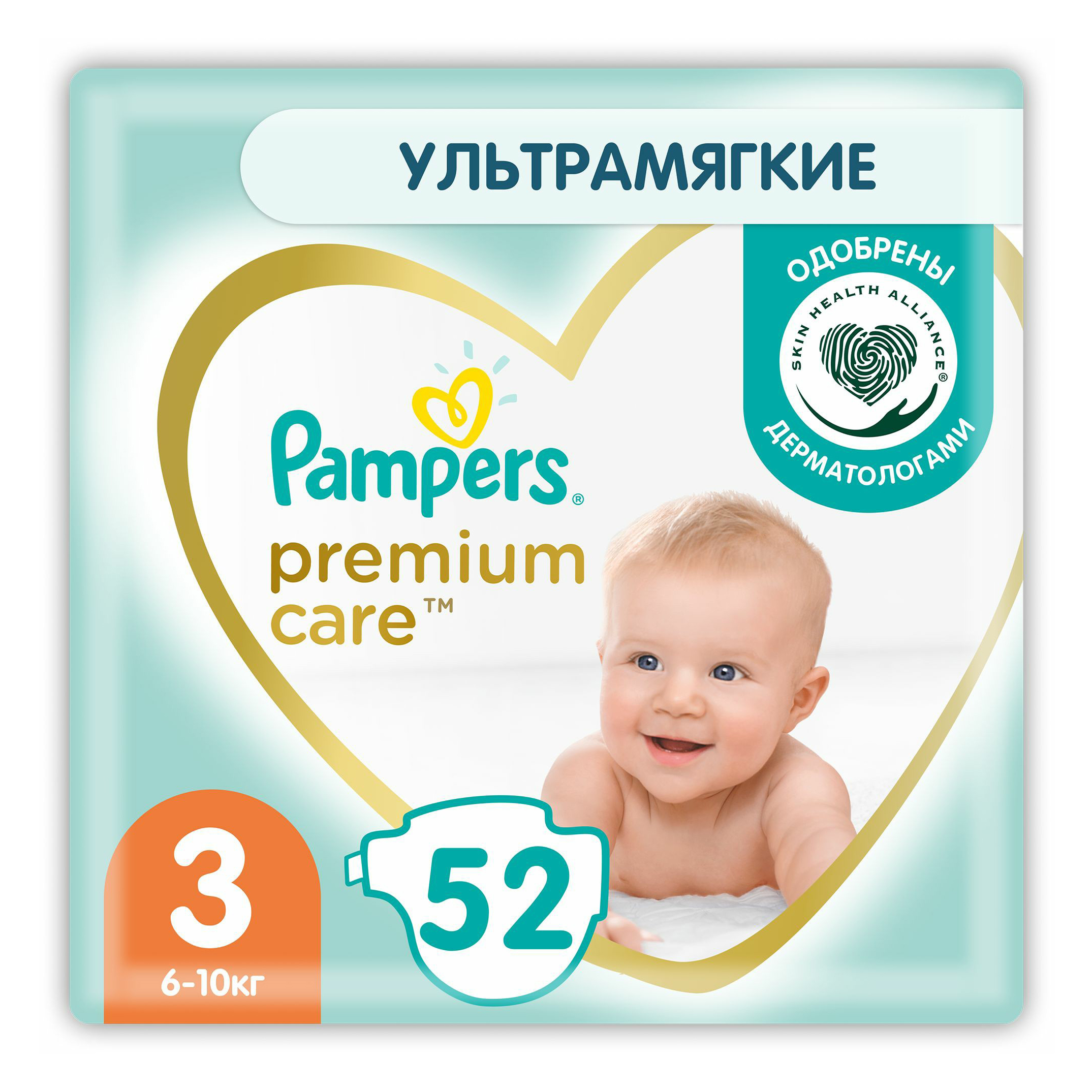 

Подгузники Pampers Premium Care 3 (6-10 кг) 52 шт